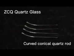 διαφανής ράβδος χαλαζία Λεία επιφάνεια κυρτή κωνική γυάλινη ράβδος