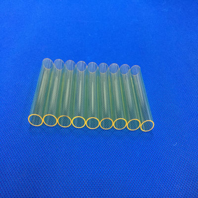 Cerium Doped Quartz Glass Tube Yellow Color Uv Blocking