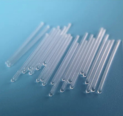 Single-port sealed quartz glass tube